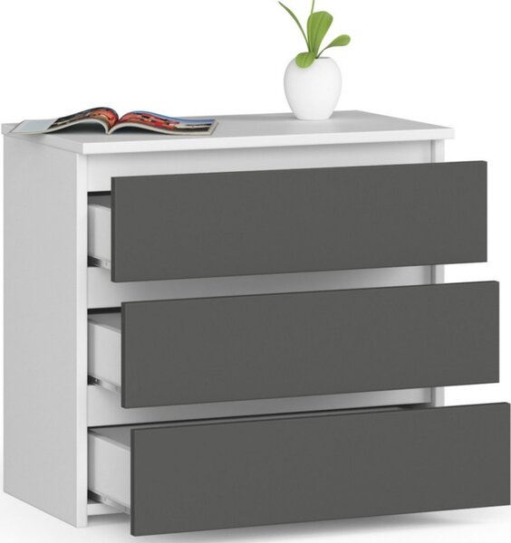 Komoda CL3 60 cm - bílá/grafit