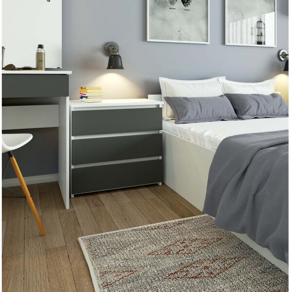 Komoda CL3 60 cm - bílá/grafit