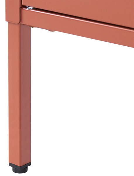 Prosklená komoda SARRE Kov 90 cm Zlatohnědá