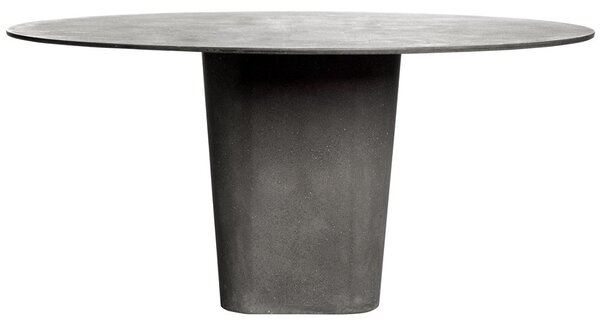 Tribu Betonový jídelní stůl Tao, Tribu, kulatý 160x74 cm, odlehčený beton barva wenge
