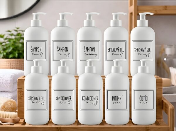 Velká sada pro organizaci koupelny 10+24 bílá