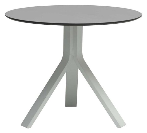 Stern Odkládací stolek Freddie, Stern, kulatý 65x53 cm, rám lakovaný hliník šedočerný (anthracite), deska HPL Silverstar 2.0 dekor Dark marble