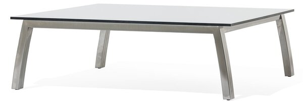 Todus Nerezový konferenční stolek Alcedo, Todus, čtvercový 90x90x29 cm, rám broušená nerez, deska HPL, barva dle vzorníku