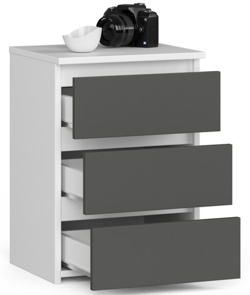 Komoda CL3/40 - bílá/šedá