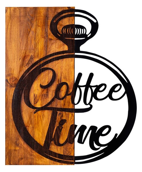 ASIR Nástěnná dekorace dřevo COFFEE TIME 47 x 58 cm