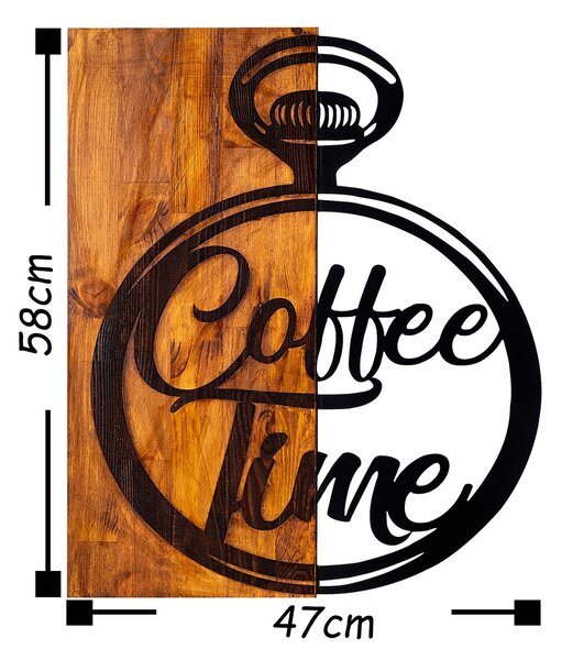 ASIR Nástěnná dekorace dřevo COFFEE TIME 47 x 58 cm