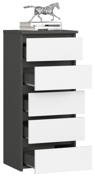 Komoda CL5 - grafit/bílá