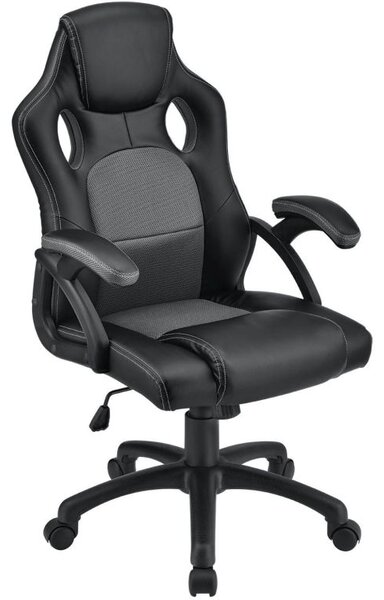 Ergonomická kancelářská židle, černá, polohovatelná opěrka
