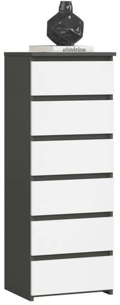 Komoda CL6 - grafit/bílá