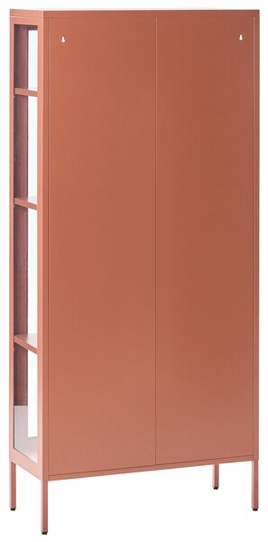 Skleněná vitrína HARTY Kov 80 cm Zlatohnědá