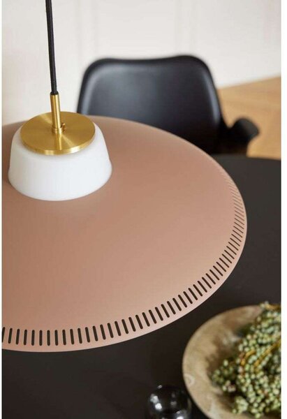 Závěsná svítidlo Warm Nordic, Opal Shade, stmívatelné, Hnědá / Rezavá, Jídelna, Kov, Skandinávský
