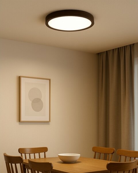 LED Stropní svítidlo LED/24W/230V 3000/4000/6500K pr. 30 cm hnědá