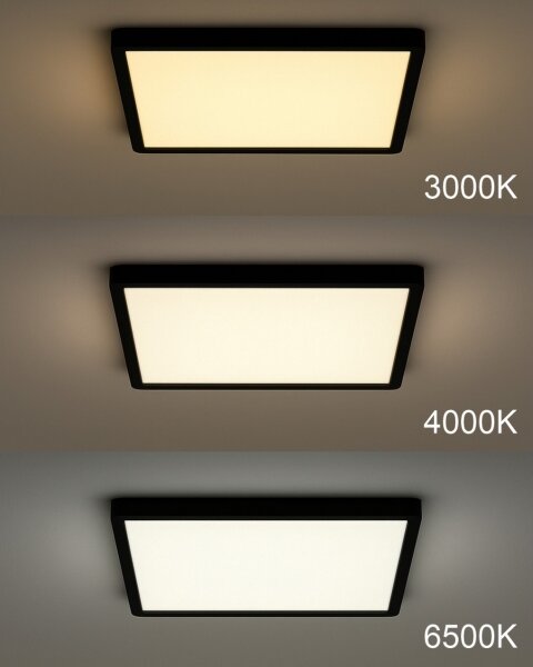 LED Stropní svítidlo LED/32W/230V 3000/4000/6500K 40x40 cm černá