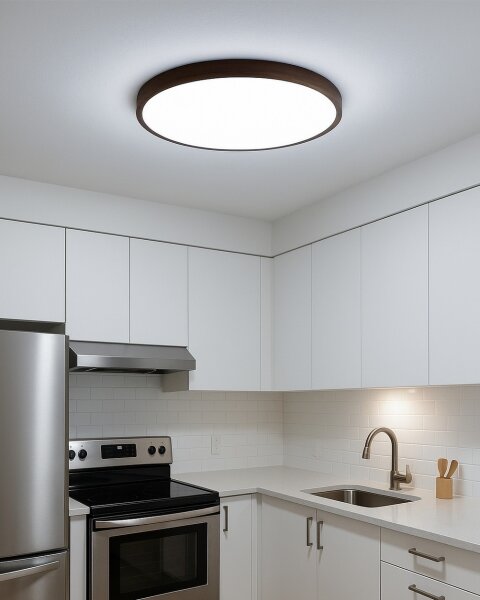 LED Stropní svítidlo LED/32W/230V 3000/4000/6500K pr. 40 cm hnědá