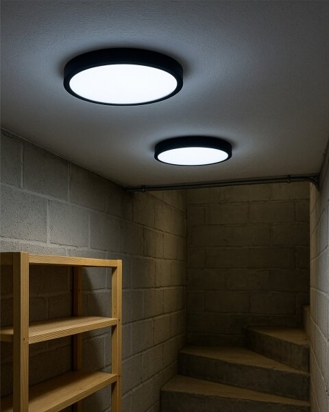 LED Stropní svítidlo LED/32W/230V 3000/4000/6500K pr. 40 cm černá
