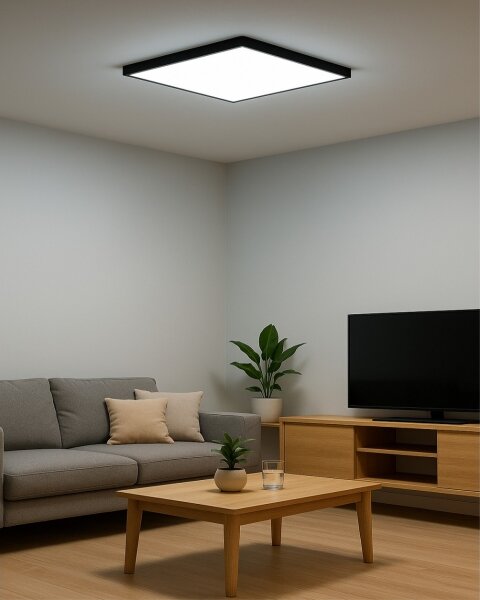 LED Stropní svítidlo LED/40W/230V 3000/4000/6500K 50x50 cm černá