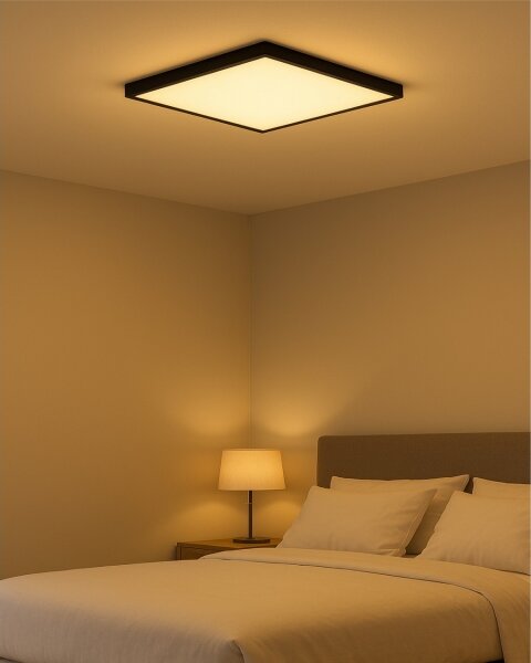 LED Stropní svítidlo LED/40W/230V 3000/4000/6500K 50x50 cm černá
