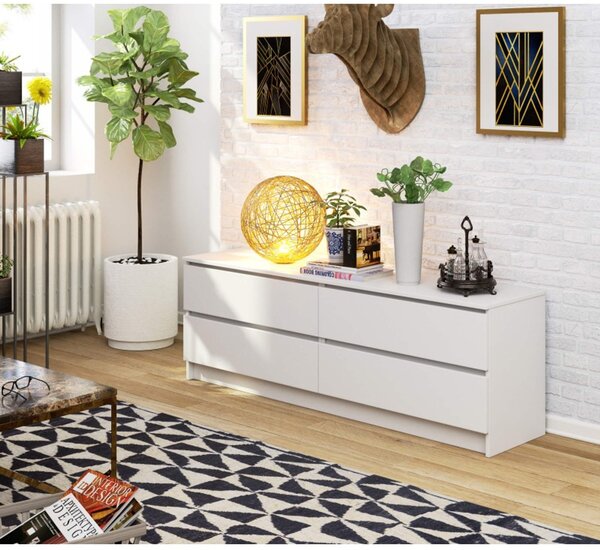 Komoda K160 4SZ - bílá