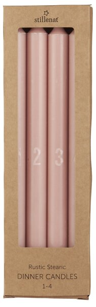 Adventní svíčky 1-4 Rosa Malva – set 4 ks
