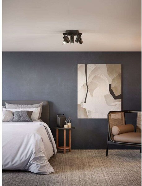 Stropní Lampa Belid, stmívatelné, Černá, Obývací pokoj, Kov