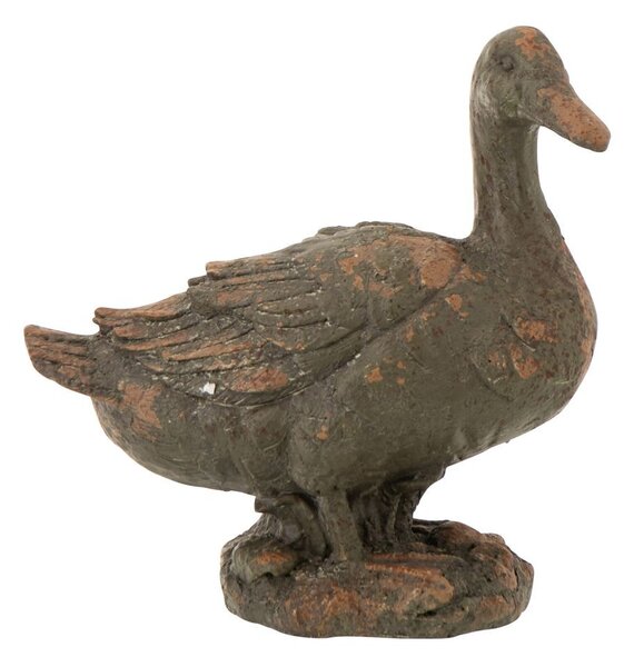 Zelená antik venkovní dekorace kachna Antiqou - 35*18*36 cm - J-Line by Jolipa