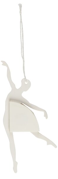 Papírová vánoční ozdoba Ballerina Dance position White 14 cm