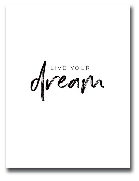 ASIR Obraz na MDF LIVE YOUR DREAM 30 x 40 cm