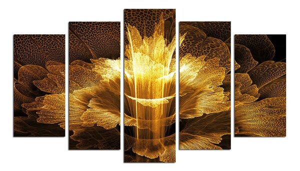 ASIR Obraz na MDF 5ks SVĚTELNÝ KVĚT 20 x 60 (1) 20 x 50 (2 ) 20 x 40 cm (2)