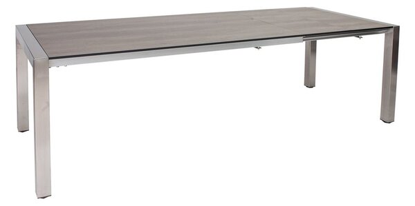 Stern Rozkládací jídelní stůl Standard, Stern, obdélníkový 174-214/254x90x75 cm, rám nerez, deska HPL Silverstar 2.0 dekor Metallic grey