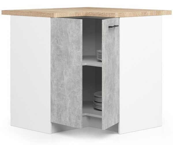 Kuchyňská skříňka OLIVIA S90/90 - bílá/beton