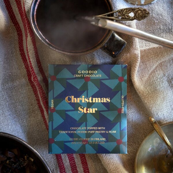 Goodio Bio čokoláda Christmas Star / bean-to-bar