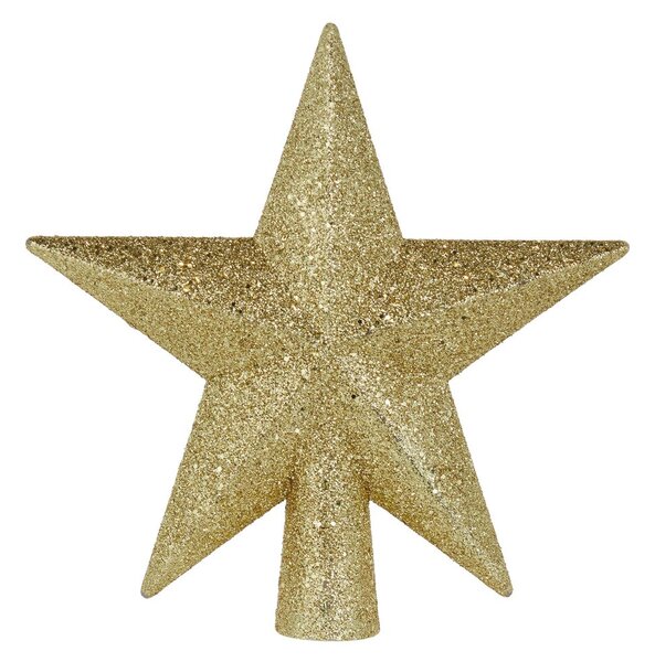 X-MAS Špice na stromek hvězda třpytivá 20 cm - zlatá