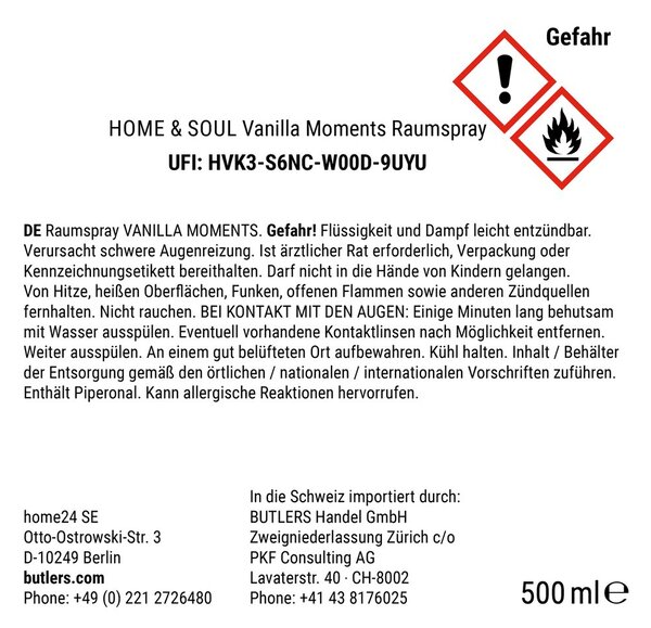 HOME & SOUL Vůně do bytu ve spreji Vanilla Moments 500 ml