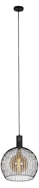 Designové kulaté závěsné svítidlo černé 40 cm - Dos