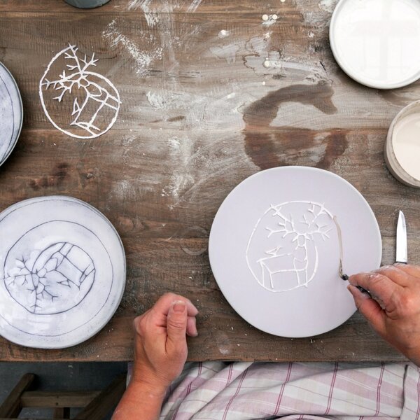 Pentik Talíř Posio 21 cm, šedý