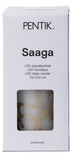 Pentik LED svíčka Saaga, zlatá