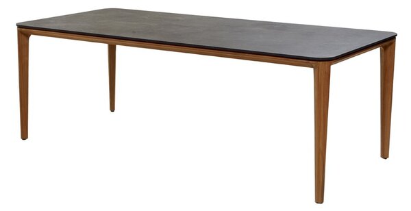 Cane-line Venkovní jídelní stůl Aspect, Cane-line, 210x100x74 cm, rám teak, deska keramika dekor fossil black