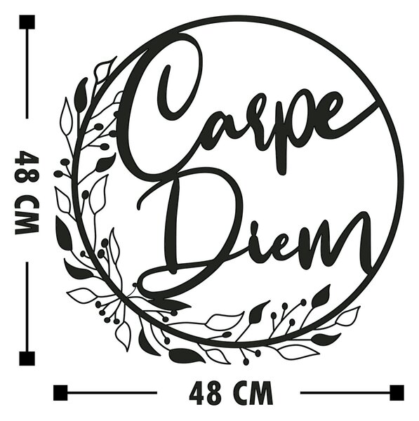 ASIR Nástěnná dekorace kov CARPE DIEM 48 x 48 cm