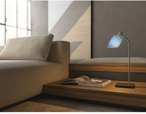 Stolní lampa Nemo Lighting, Modrá, Obývací pokoj, Kov