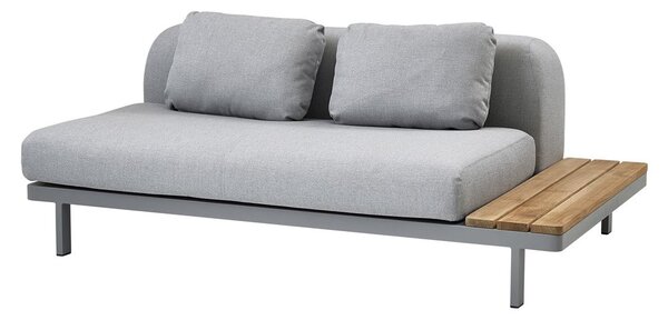Cane-line Boční opěrka pro modulový díl Space, Cane-line, 104x30x46 cm, venkovní látka AirTouch light grey