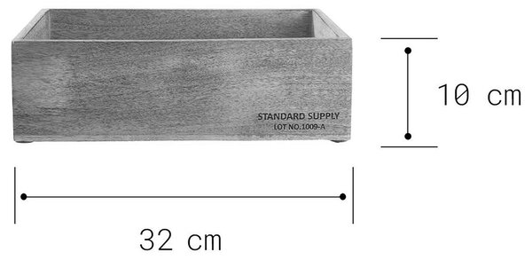 STANDARD SUPPLY Dřevěná bedýnka obdélníková 32 cm
