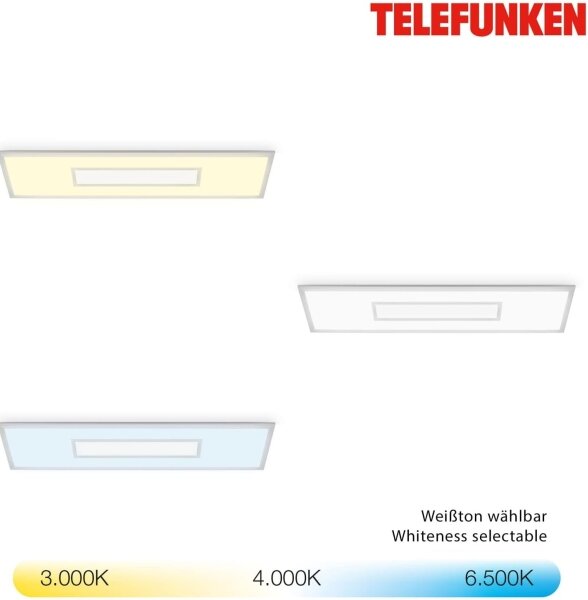LED RGBW Stmívatelný panel LED/20W/230V stříbrná + dálkové ovládání