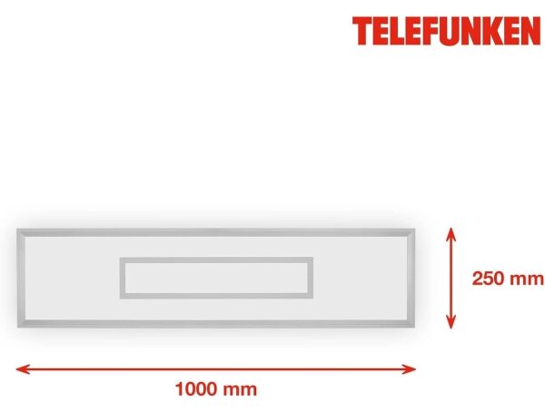 LED RGBW Stmívatelný panel LED/20W/230V stříbrná + dálkové ovládání