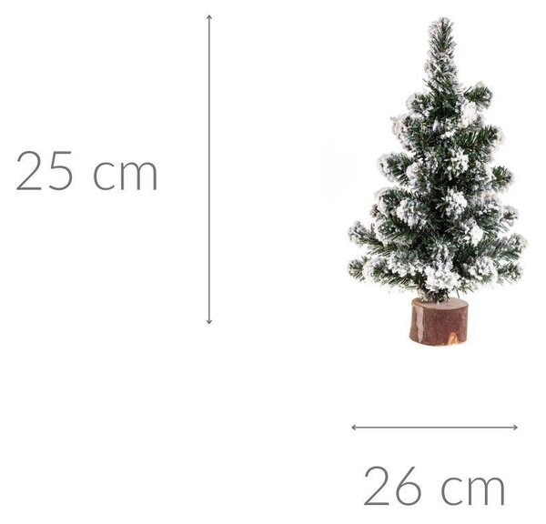 Vánoční stromeček se zasněženými větvičkami, 25 cm