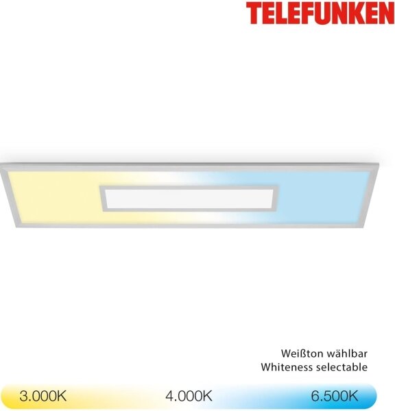LED RGBW Stmívatelný panel LED/20W/230V stříbrná + dálkové ovládání