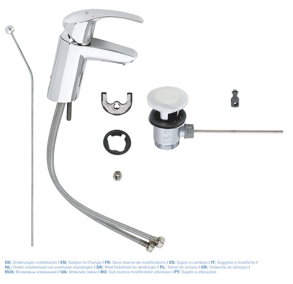 GROHE Eurosmart - Páková umyvadlová baterie DN 15, velikost S, Chrom 33265002