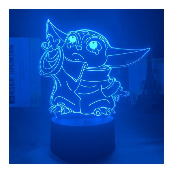 3D LED Lampička Yoda Star Wars
