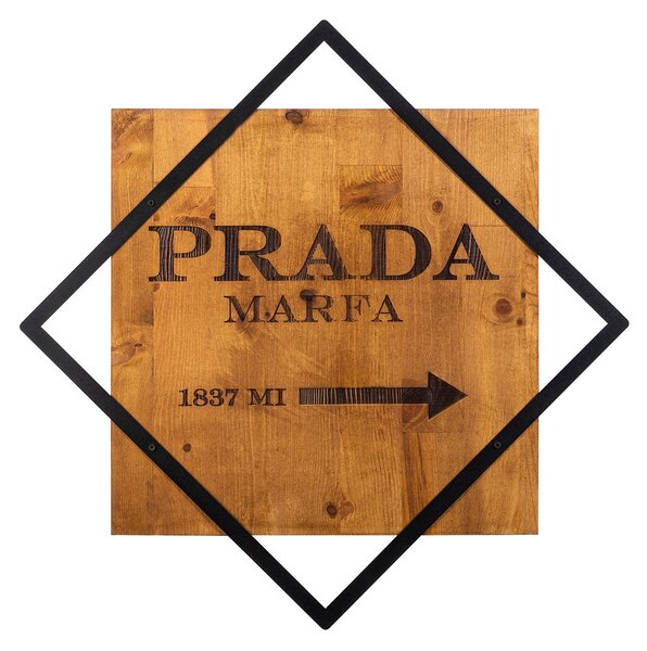 ASIR Nástěnná dekorace dřevo PRADA MARFA 54 x 54 cm