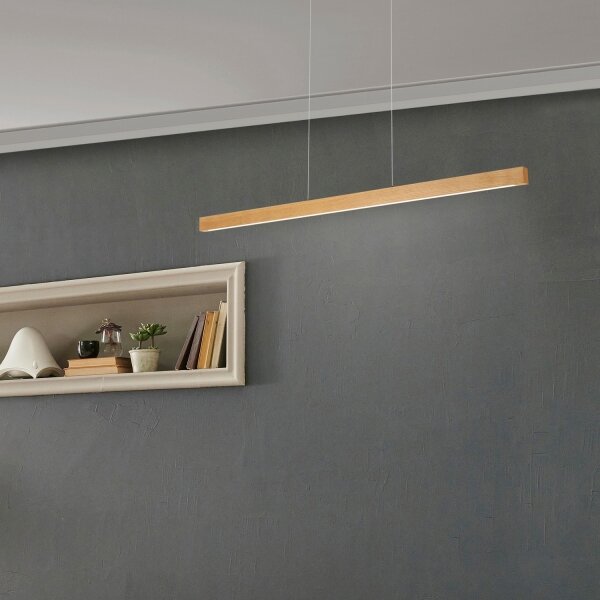 LED Lustr na lanku VERDE LED/18W/230V 3000K 106 cm dub