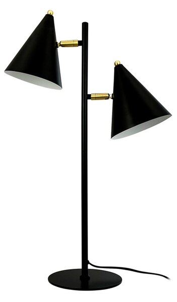 Stolní lampa Dyberg Larsen, Rouen, Černá, Obývací pokoj, Kov, Skandinávský
